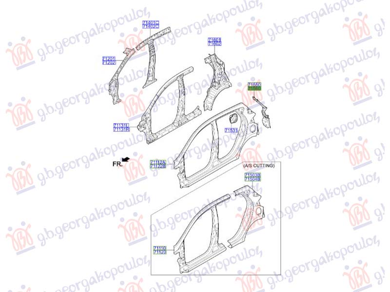 OKVIR STOP LAMPE (ORIGINALNI) HYUNDAI i10 II 2013-2016 (BA/IA)
