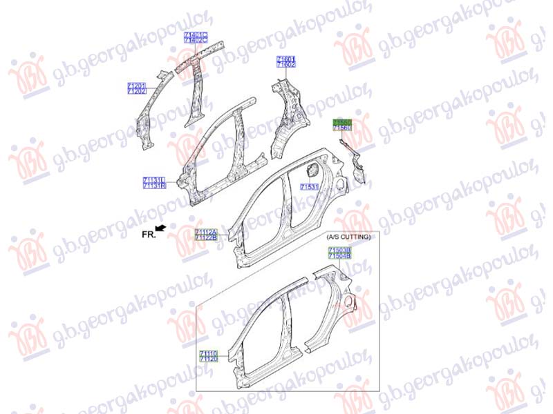 OKVIR STOP LAMPE (ORIGINALNI) HYUNDAI i10 II 2013-2016 (BA/IA)