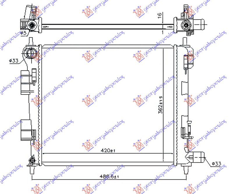 HLADNJAK MOTORA ZA SVE MODELE (MAN) (420x360x16) HYUNDAI i10 II 2016-2019 (BA/IA)