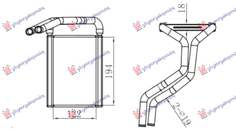 GREJAC KABINE BENZIN (122x194) HYUNDAI i10 II 2013-2016 (BA/IA)