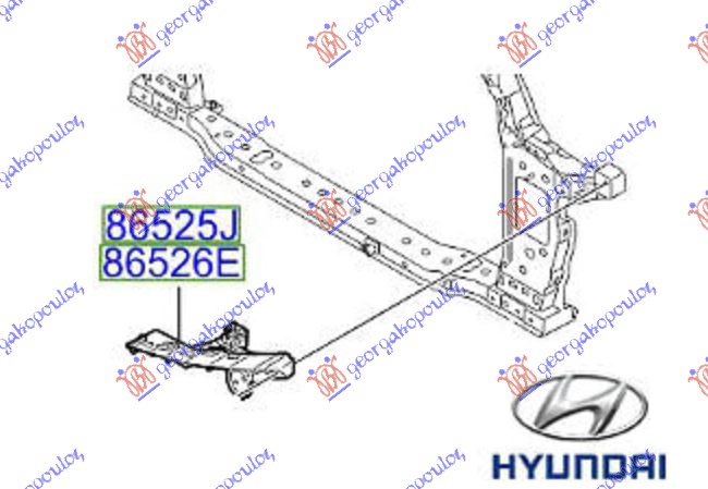 NOSAC PREDNJEG BRANIKA GORNJI BOCNI PLASTICNI (ORIGINALNI) HYUNDAI i10 II 2016-2019 (BA/IA)