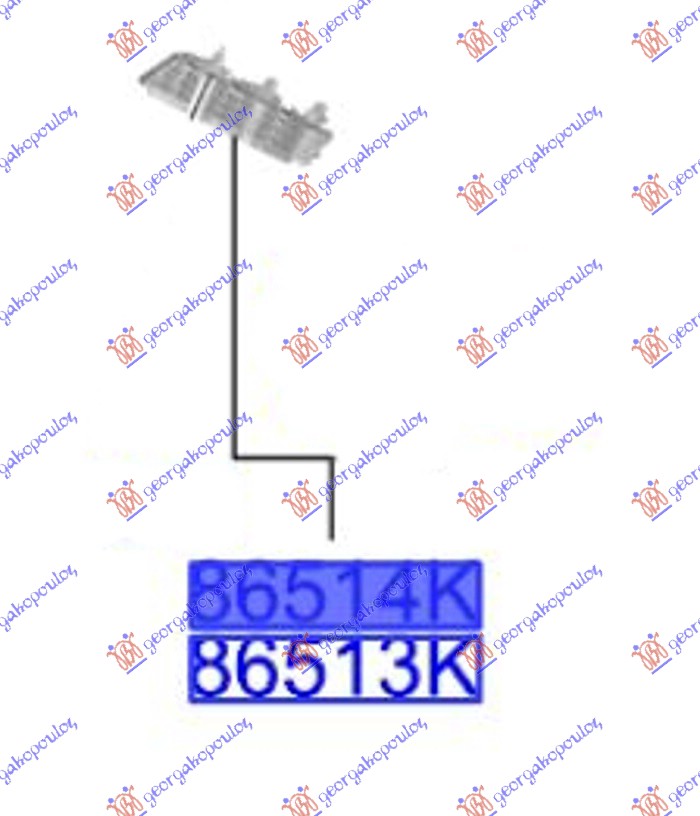 NOSAC PREDNJEG BRANIKA GORNJI BOCNI PLASTICNI (ORIGINALNI) HYUNDAI i10 II 2016-2019 (BA/IA)