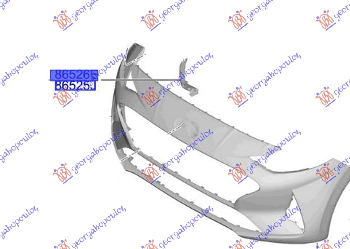 NOSAC PREDNJEG BRANIKA GORNJI PLASTICNI (ORIGINALNI) HYUNDAI i10 II 2016-2019 (BA/IA)