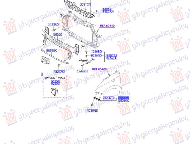 NOSAC PREDNJEG BRANIKA BOCNI PLASTICNI (ORIGINALNI) HYUNDAI i10 II 2016-2019 (BA/IA)