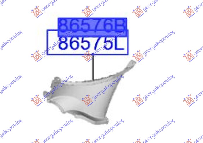 USMERIVAC VAZDUHA PREDNJEG BRANIKA (ORIGINALNI) HYUNDAI i10 III 2023- (AC3/AI3)