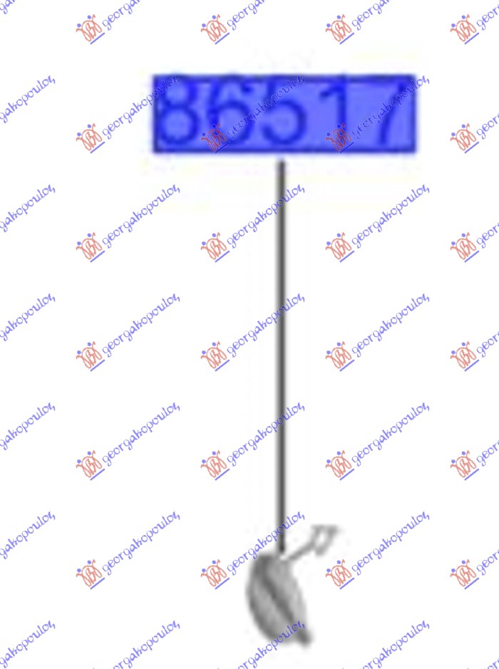 POKLOPAC KUKE PREDNJEG BRANIKA (MODEL SA LED DNEVNIM SVETLOM) (ORIGINALNI) HYUNDAI i10 III 2019-2023 (AC3/AI3)