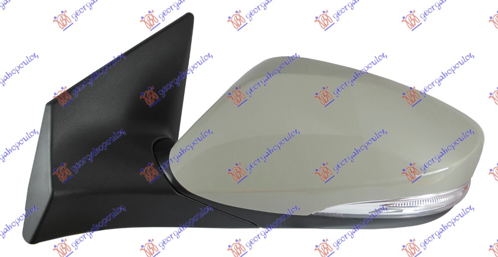 RETROVIZOR ELEKTRICNI SA GREJACEM (MIGAVAC) (KONVEKSNO STAKLO) HYUNDAI ELANTRA 2011-2013 (MD/UD)