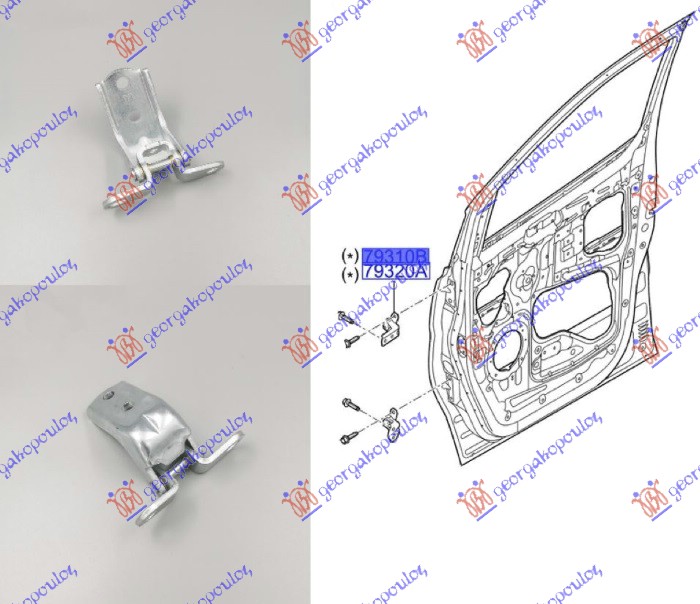 SARKA PREDNJIH VRATA GORNJA HYUNDAI H1 STAREX 2007-2018 (A1)