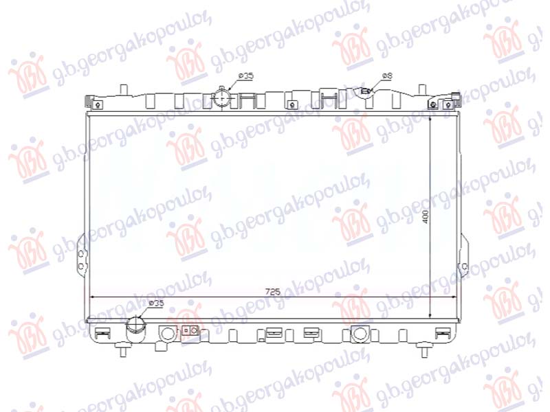 HLADNJAK MOTORA BENZIN/DIZEL (MAN) (400x720x26) (NISSENS) HYUNDAI TRAJET 2004-2008 (F0)