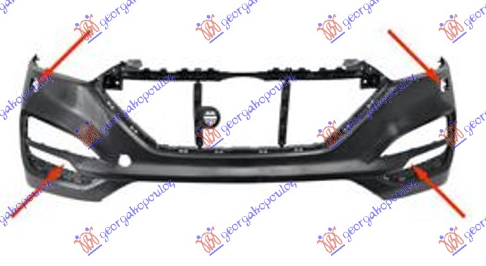 PREDNJI BRANIK GORNJI PM (LED DNEVNA SVETLA) (SA/BEZ PDC SENZORA) (PRSKALICE) (A KVALITET) HYUNDAI TUCSON II 2015-2018 (TL/TLE)