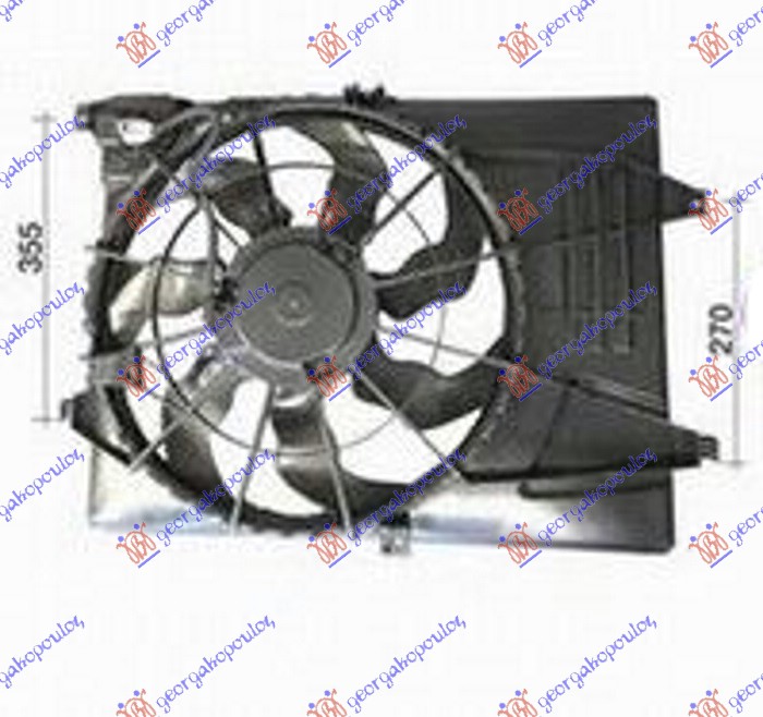 VENTILATOR KOMPLET (1.6 GDi/2.0 CVVT/2.4 Gdi BENZIN) (460mm) (3 PIN) (NRF) KIA SPORTAGE 2015-2018 (QL/QLE)
