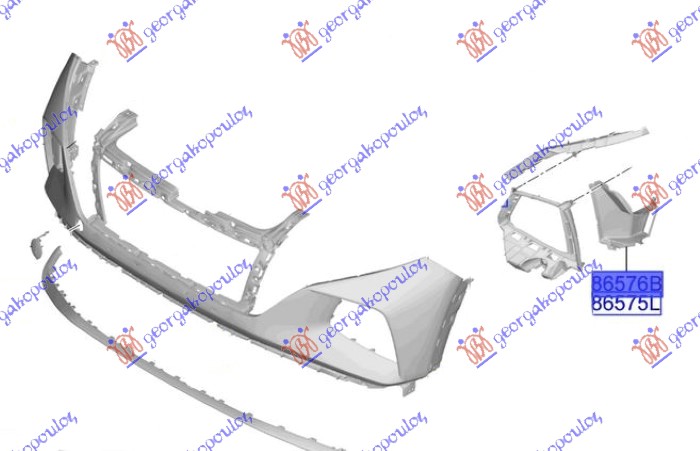 USMERIVAC VAZDUHA PREDNJEG BRANIKA UNUTRASNJI -24 (ORIGINALNI) HYUNDAI TUCSON III 2020-2024 (NX4E/NX4A)