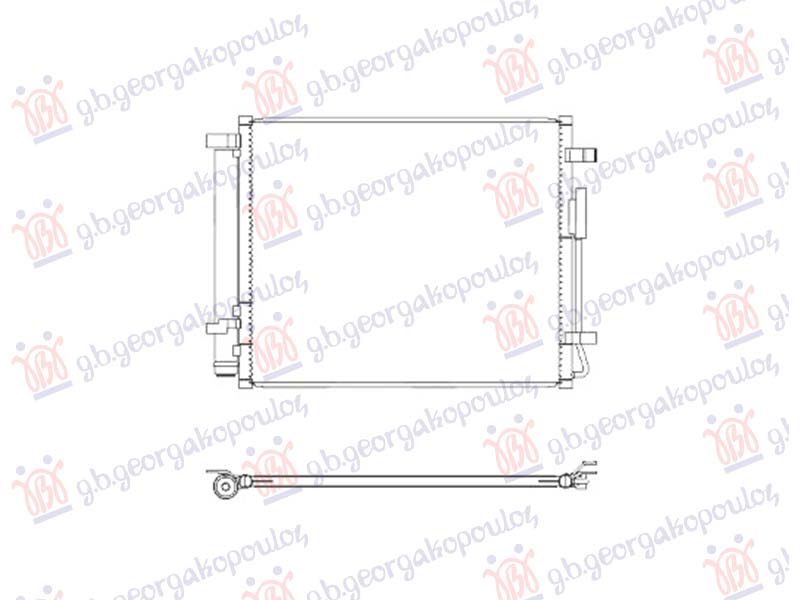 HLADNJAK KLIME 1.6 BENZIN/HIBRID (466x395) (KOYO) HYUNDAI TUCSON III 2020-2024 (NX4E/NX4A)