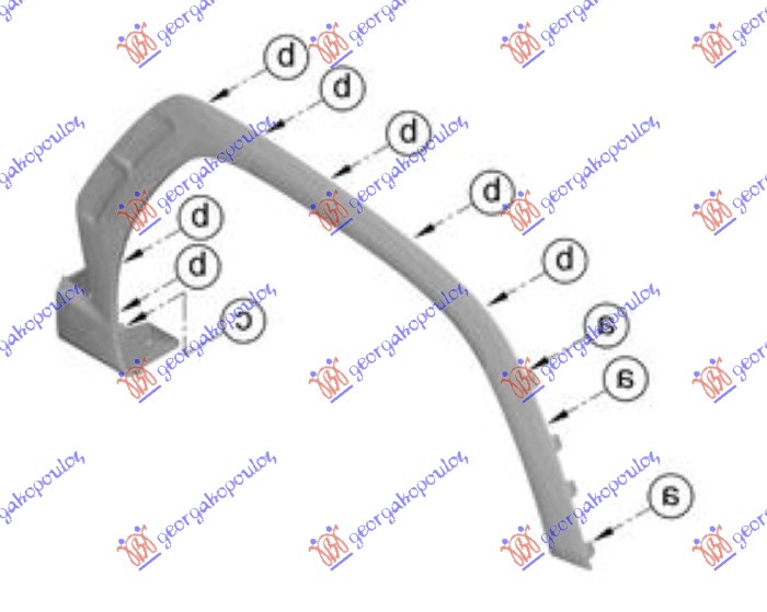 RUB PLASTICNI PREDNJEG BLATOBRANA (ORIGINALNI) HYUNDAI TUCSON III 2024- (NX4E/NX4A)