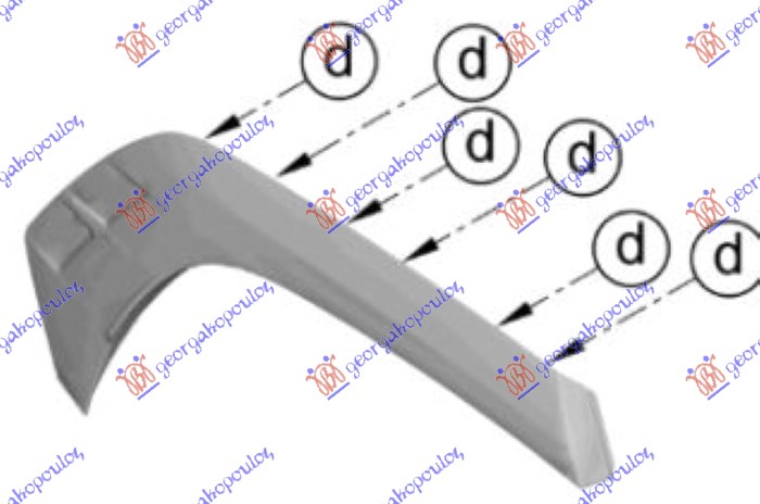 RUB PLASTICNI ZADNJEG BLATOBRANA HYUNDAI TUCSON III 2020-2024 (NX4E/NX4A)