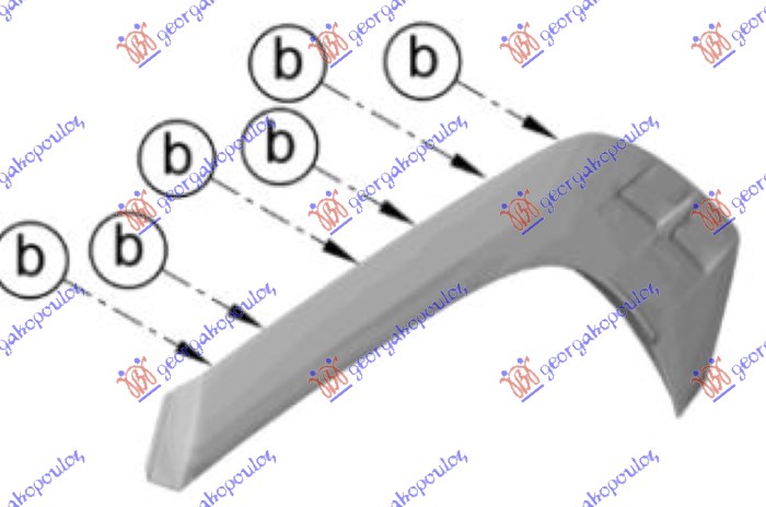 RUB PLASTICNI ZADNJEG BLATOBRANA HYUNDAI TUCSON III 2020-2024 (NX4E/NX4A)