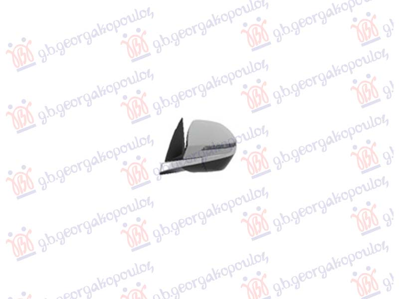 RETROVIZOR ELEKTRICNI PM (ELEKTRO-SKLOPIV) (HROM LAJSNA) (MIGAVAC) (8 PIN) (KONVEKSNO STAKLO) HYUNDAI TUCSON III 2020-2024 (NX4E/NX4A)