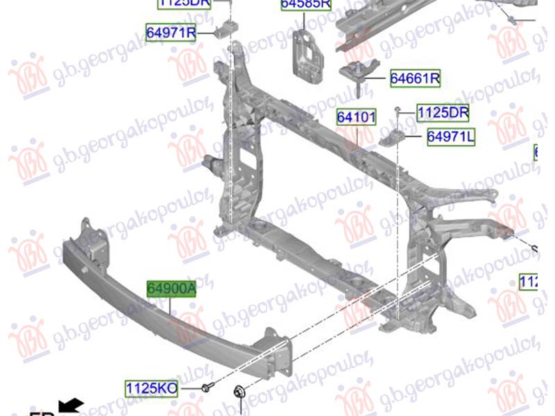 SINA PREDNJEG BRANIKA HYUNDAI TUCSON III 2024- (NX4E/NX4A)