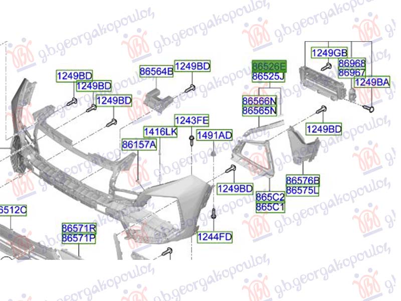 NOSAC PREDNJEG BRANIKA GORNJI PLASTICNI (ORIGINALNI) HYUNDAI TUCSON III 2024- (NX4E/NX4A)