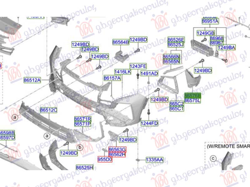 USMERIVAC VAZDUHA PREDNJEG BRANIKA UNUTRANJI (ORIGINALNI) HYUNDAI TUCSON III 2024- (NX4E/NX4A)
