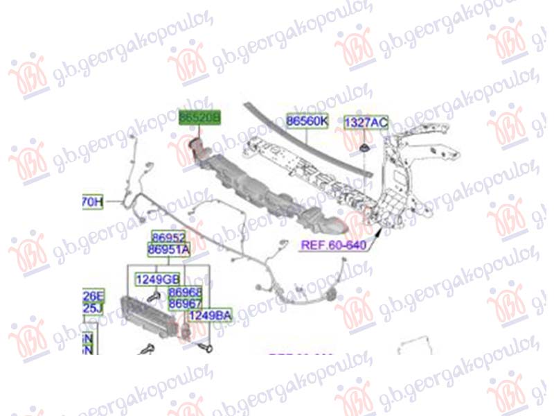 APSORBER PREDNJEG BRANIKA (ORIGINALNI) HYUNDAI TUCSON III 2024- (NX4E/NX4A)
