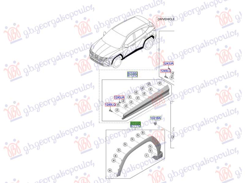 RUB PLASTICNI PREDNJEG BLATOBRANA (ORIGINALNI) HYUNDAI TUCSON III 2024- (NX4E/NX4A)