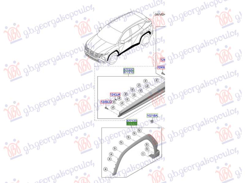 RUB PLASTICNI PREDNJEG BLATOBRANA (ORIGINALNI) HYUNDAI TUCSON III 2024- (NX4E/NX4A)