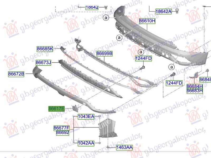 POKLOPAC KUKE PREDNJEG BRANIKA (ORIGINALNI) HYUNDAI TUCSON III 2024- (NX4E/NX4A)