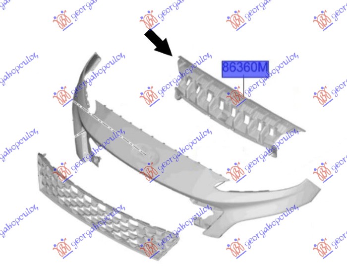 NOSAC PVC MASKE GORNJI HYUNDAI KONA 2020-2023 (0S/0SE/0SI)