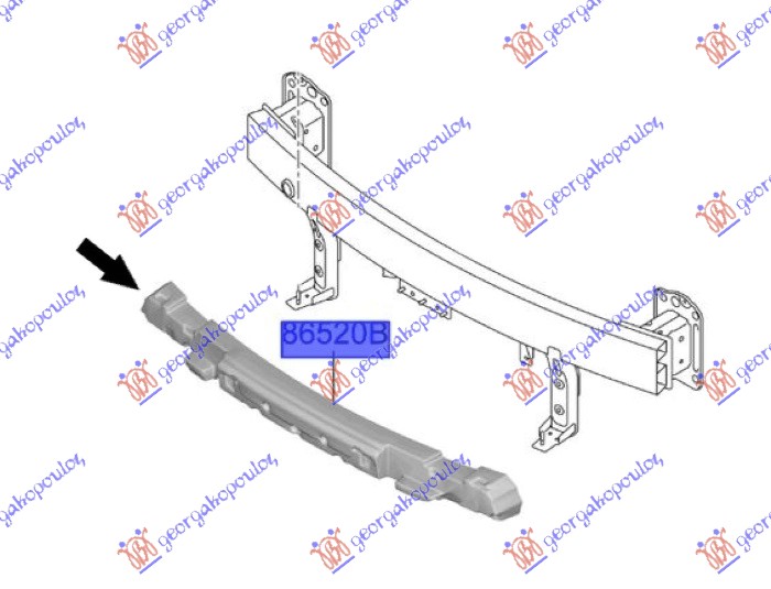 APSORBER PREDNJEG BRANIKA (ORIGINALNI) HYUNDAI KONA 2020-2023 (0S/0SE/0SI)