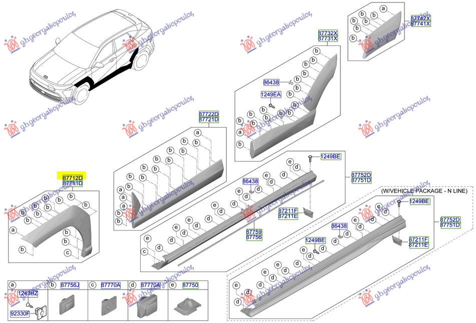 RUB PLASTICNI PREDNJEG BLATOBRANA (ORIGINALNI) HYUNDAI KONA ELECTRIC 2023- (SX2)