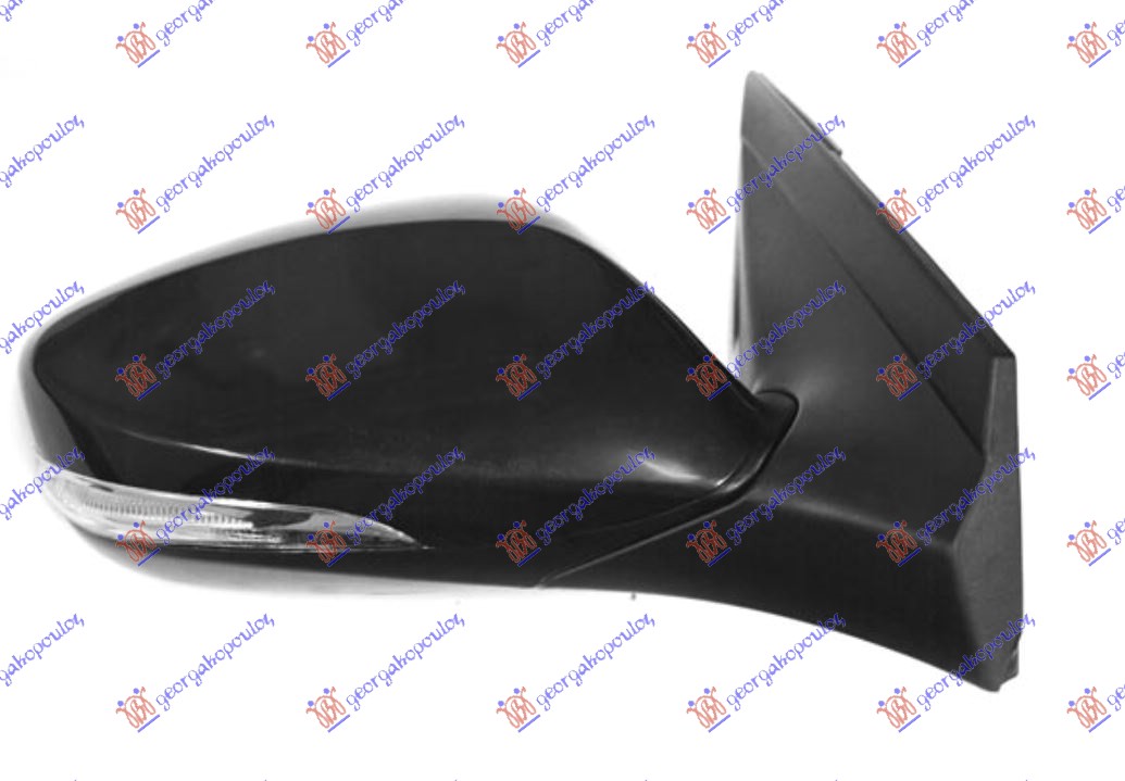 RETROVIZOR ELEKTRICNI SA GREJACEM PM (MIGAVAC) (6 PIN) (KONVEKSNO STAKLO) HYUNDAI ACCENT 2014-2018 (EXPORT TYPE)