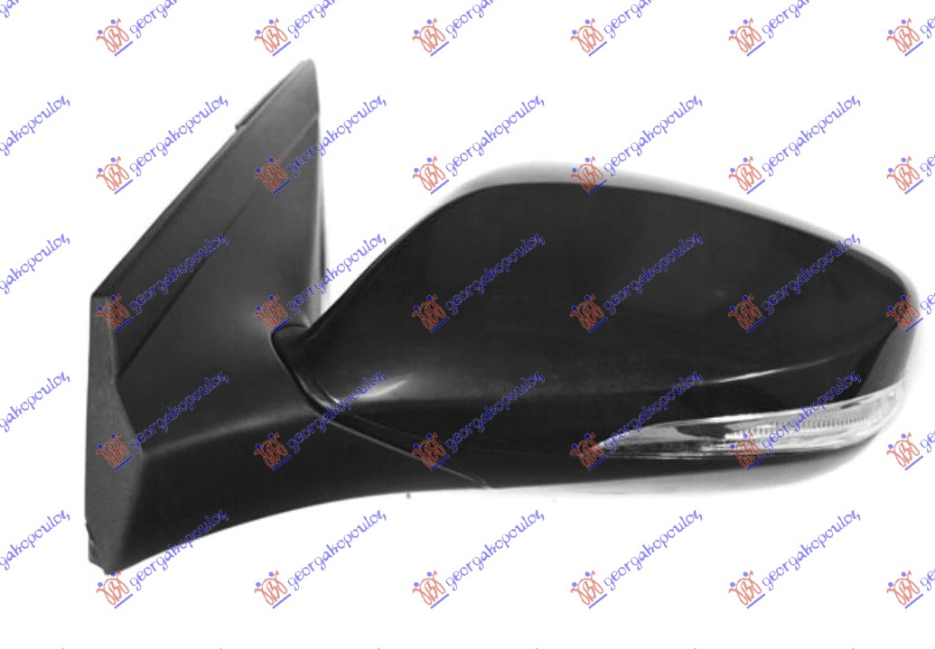 RETROVIZOR ELEKTRICNI SA GREJACEM PM (MIGAVAC) (6 PIN) (KONVEKSNO STAKLO) HYUNDAI ACCENT 2014-2018 (EXPORT TYPE)