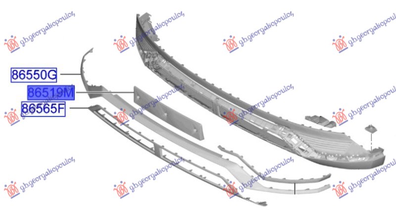 DRZAC PREDNJE TABLICE PLASTICNI -2024 (ORIGINALNI) HYUNDAI IONIQ 5 2021- (NE)