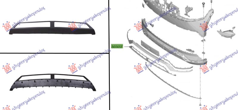 LAJSNA PREDNJEG BRANIKA DONJA CRNA HYUNDAI IONIQ 5 2021- (NE)