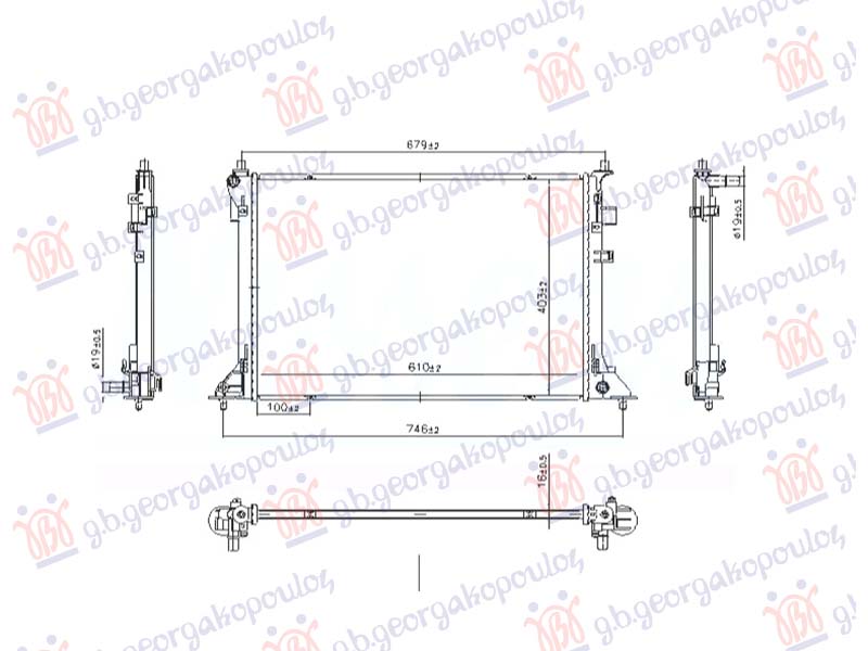 HLADNJAK MOTORA (610x403) (NISSENS) HYUNDAI IONIQ 6 2023- (CE)