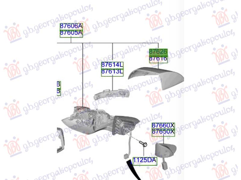 POKLOPAC RETROVIZORA HYUNDAI IONIQ 5 2021- (NE)