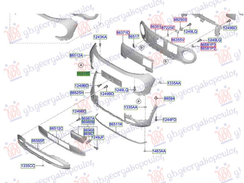 DRZAC PREDNJE TABLICE PLASTICNI (ORIGINALNI) HYUNDAI INSTER 2024- (AX1)