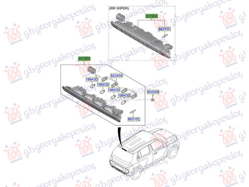 TRECA STOP LAMPA (ORIGINALNI) HYUNDAI INSTER 2024- (AX1)