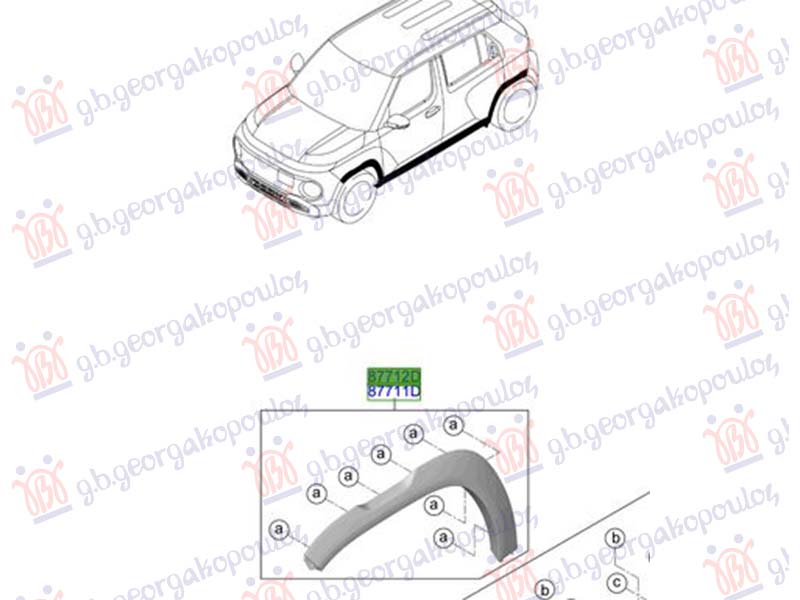 RUB PLASTICNI PREDNJEG BLATOBRANA (ORIGINALNI) HYUNDAI INSTER 2024- (AX1)