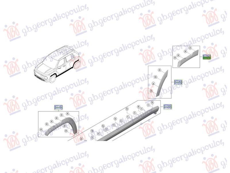 RUB PLASTICNI ZADNJEG BLATOBRANA (ORIGINALNI) HYUNDAI INSTER 2024- (AX1)