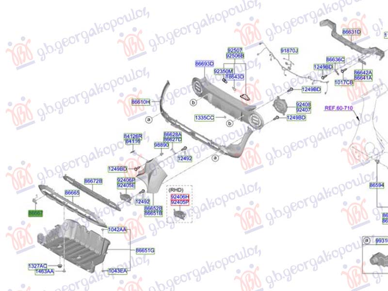 POKLOPAC KUKE ZADNJEG BRANIKA (ORIGINALNI) HYUNDAI INSTER 2024- (AX1)
