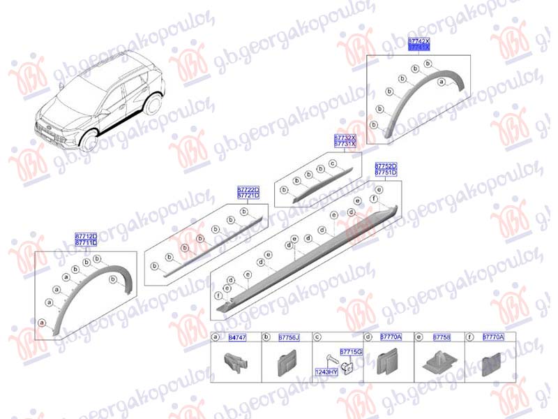 RUB PLASTICNI ZADNJEG BLATOBRANA (ORIGINALNI) HYUNDAI BAYON 2021-2024 (BC3)