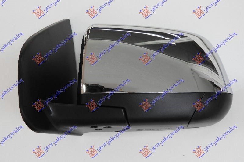 RETROVIZOR ELEKTRICNI HROM (4 PIN) (KONVEKSNO STAKLO) ISUZU P/U D-MAX 2016-2020 (TFR/TFS)