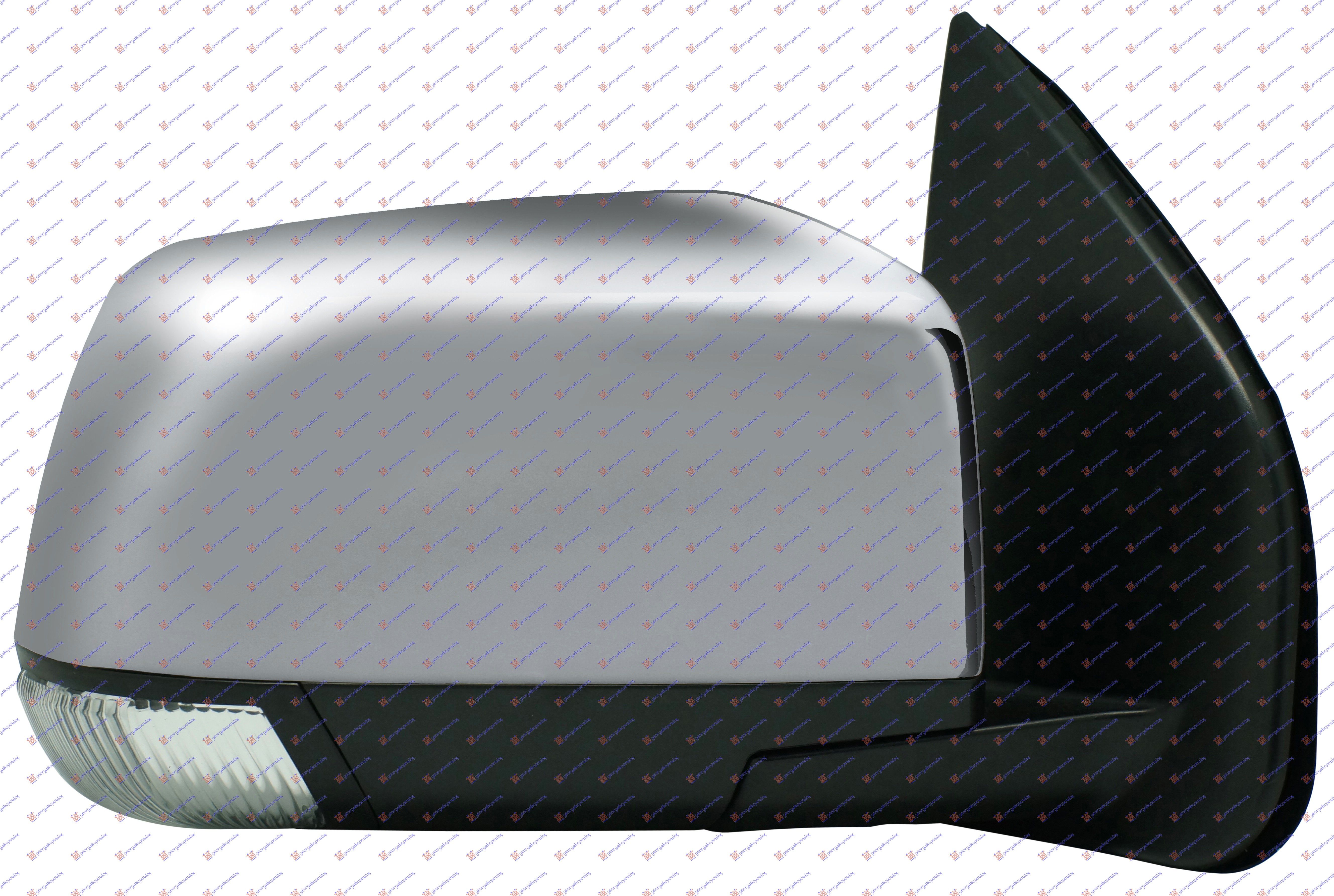 RETROVIZOR ELEKTRICNI HROM (MIGAVAC LED) (A KVALITET) (KONVEKSNO STAKLO) ISUZU P/U D-MAX 2016-2020 (TFR/TFS)