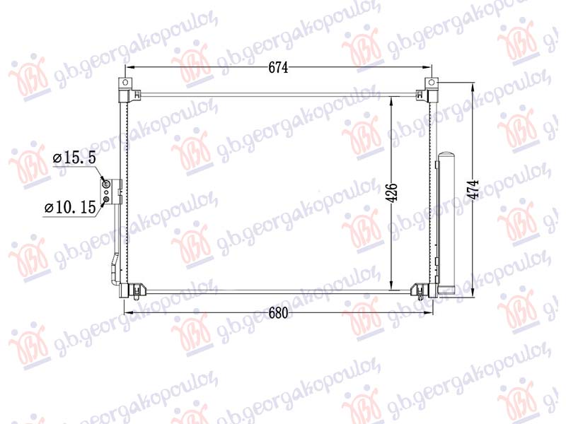 HLADNJAK KLIME BENZIN/DIZEL (696x426) ISUZU P/U D-MAX 2020-2024 (TFR/TFS)