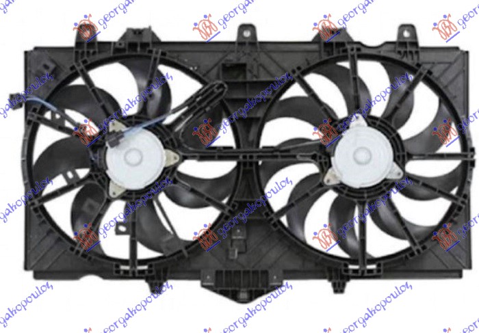 VENTILATOR (DUPLI) KOMPLET (3.5 HYBRID - 3.7 BENZIN) (340/340mm) (2+2 PIN) INFINITI Q50 2014-