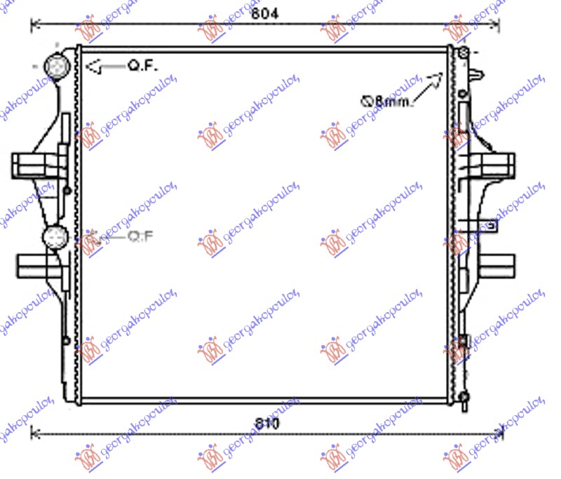HLADNJAK MOTORA 3.0 TD (MAN/AUTO) (64x60.4x38) IVECO DAILY 2011-2014