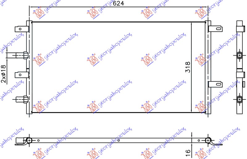 HLADNJAK MOTORA DODATNI 3.0 DIZEL (624x318) IVECO DAILY 2011-2014