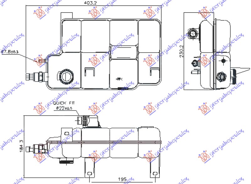 POSUDA ZA ANTIFRIZ (3.0L) IVECO DAILY 2014-2019